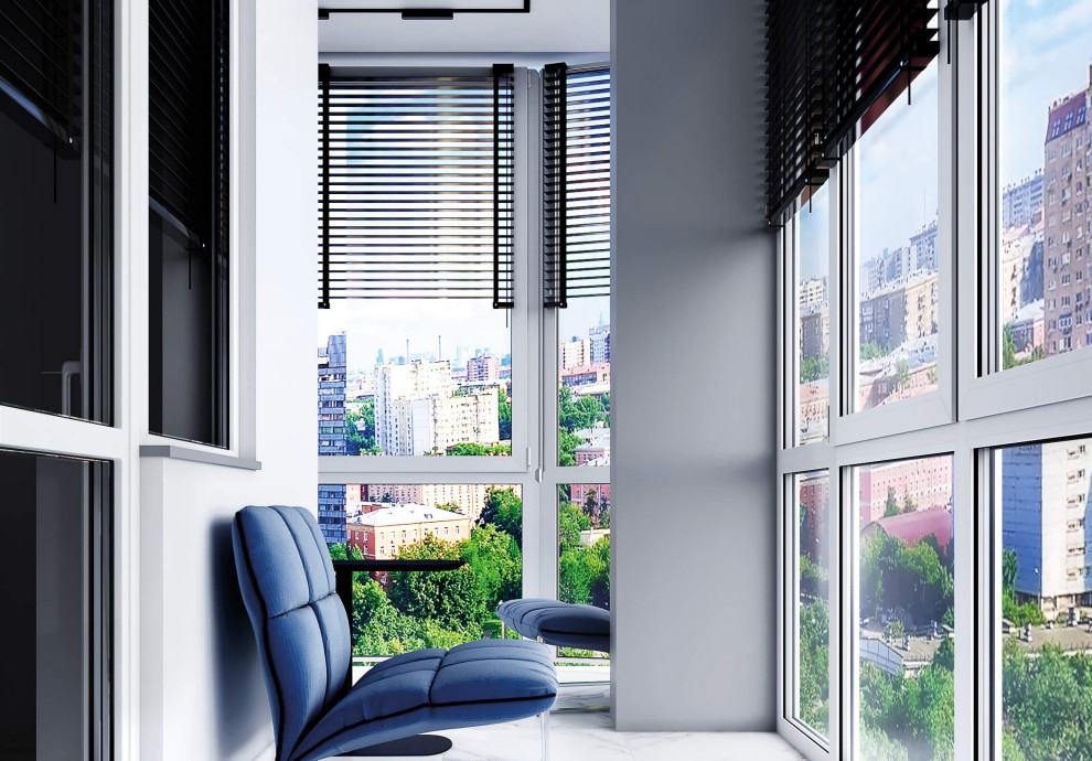 Современный дизайн в серых тонах, ЖК Панорама