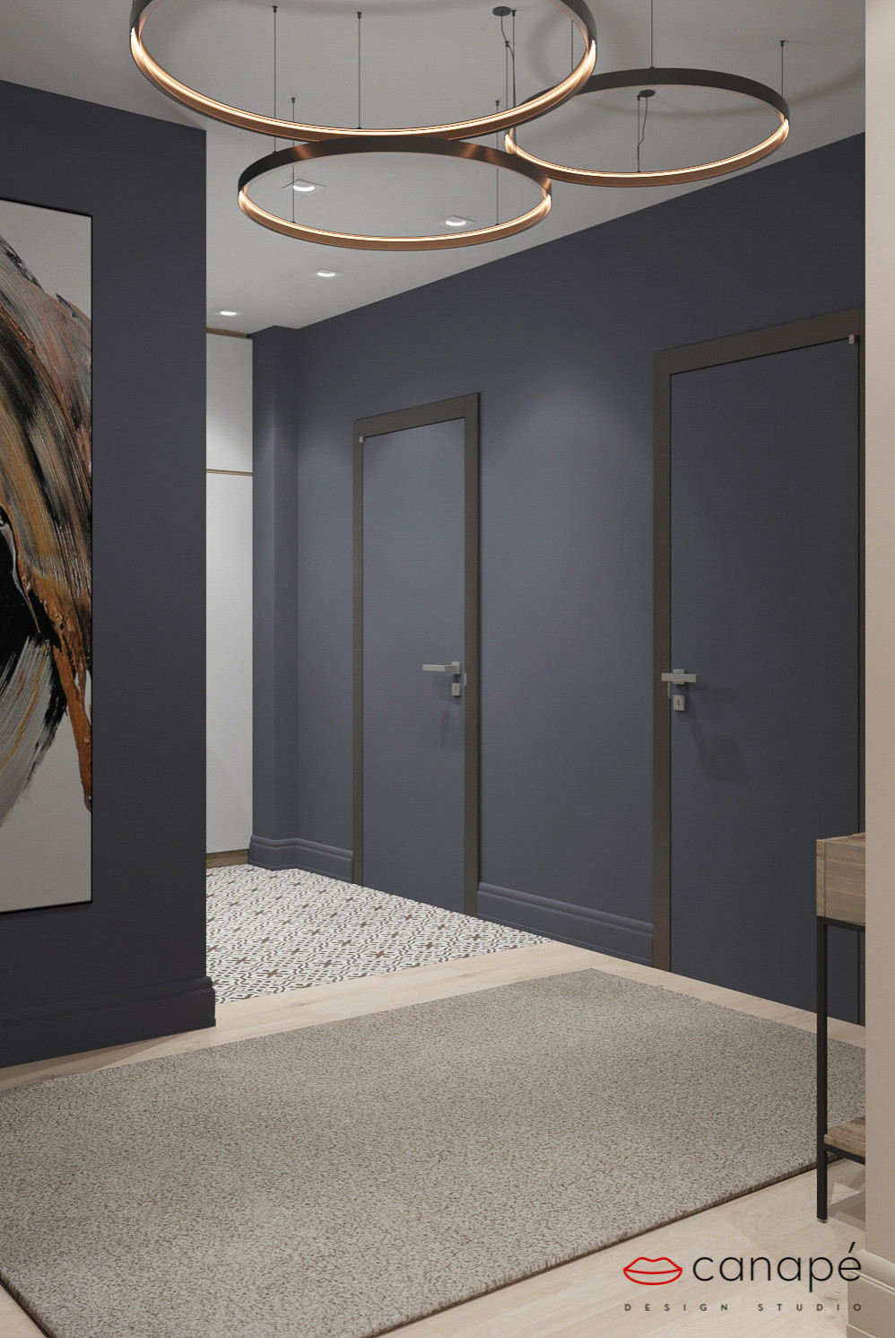 Нюансы синего и горчица