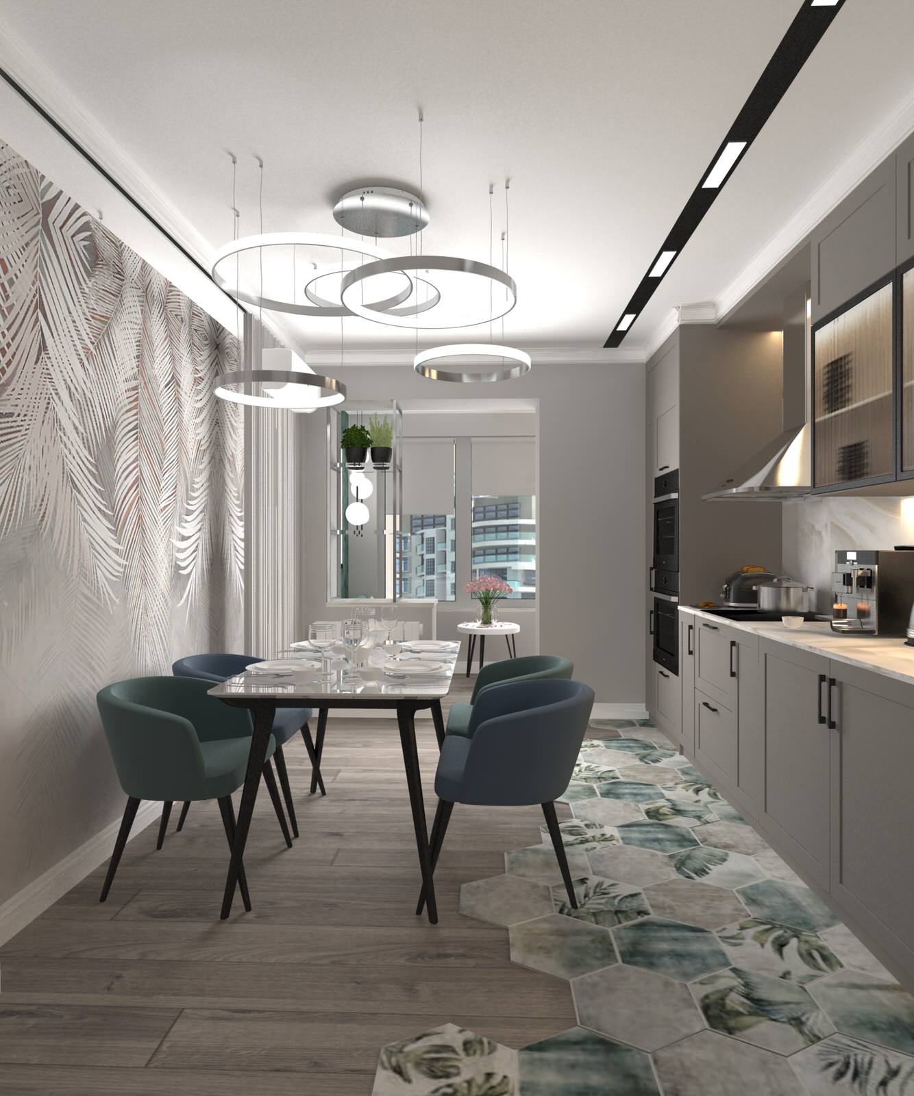 Трехкомнатная квартира в современном стиле в г. Новороссийск