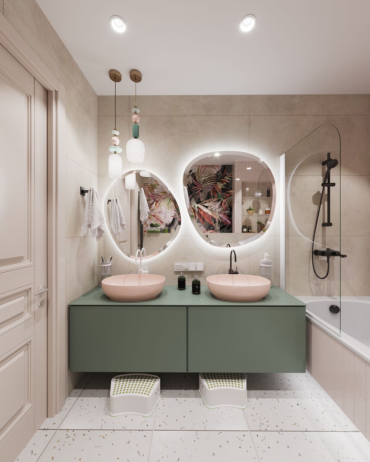 Колоритная квартира для семьи с двумя детьми (девочками)