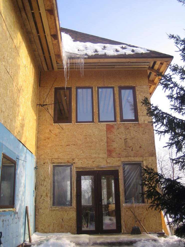 вход в дом в процессе стройки