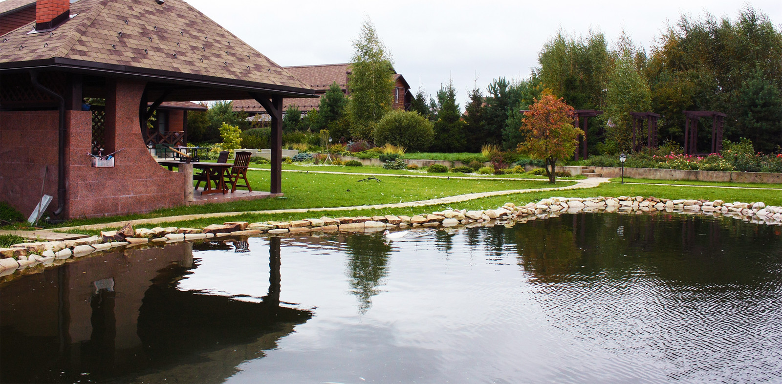 Ландшафтный дизайн с водоемом (Батюшково, Дмитровский район)