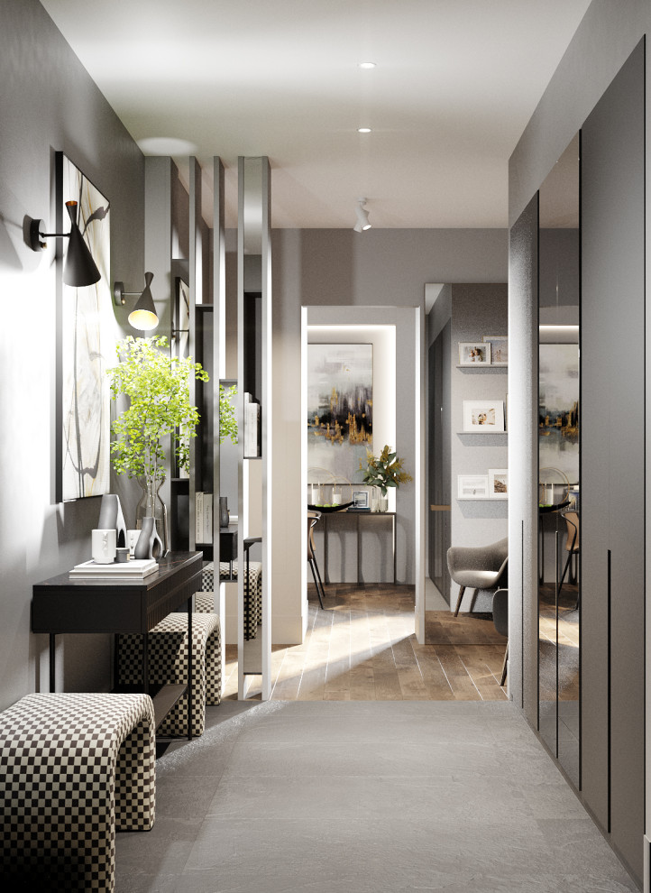 Лаконичный интерьер в элегантных оттенках серого и бежевого