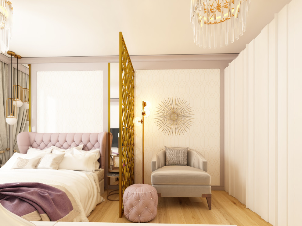 Однокомнатная квартира для девушки. Спальня