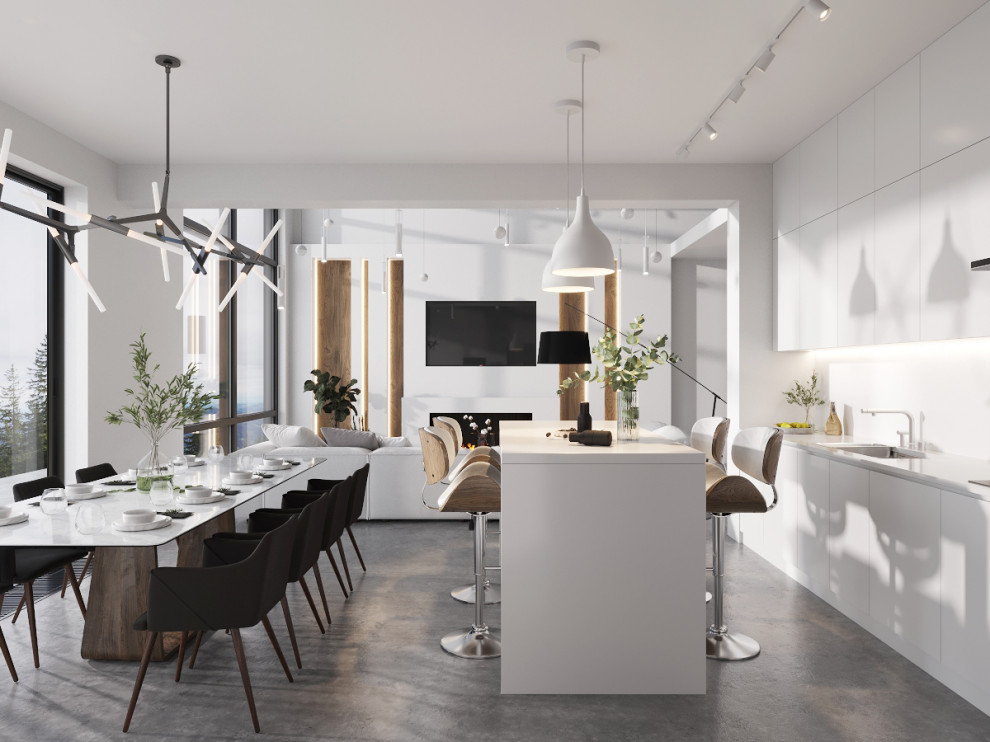 Кухня-столовая-гостиная