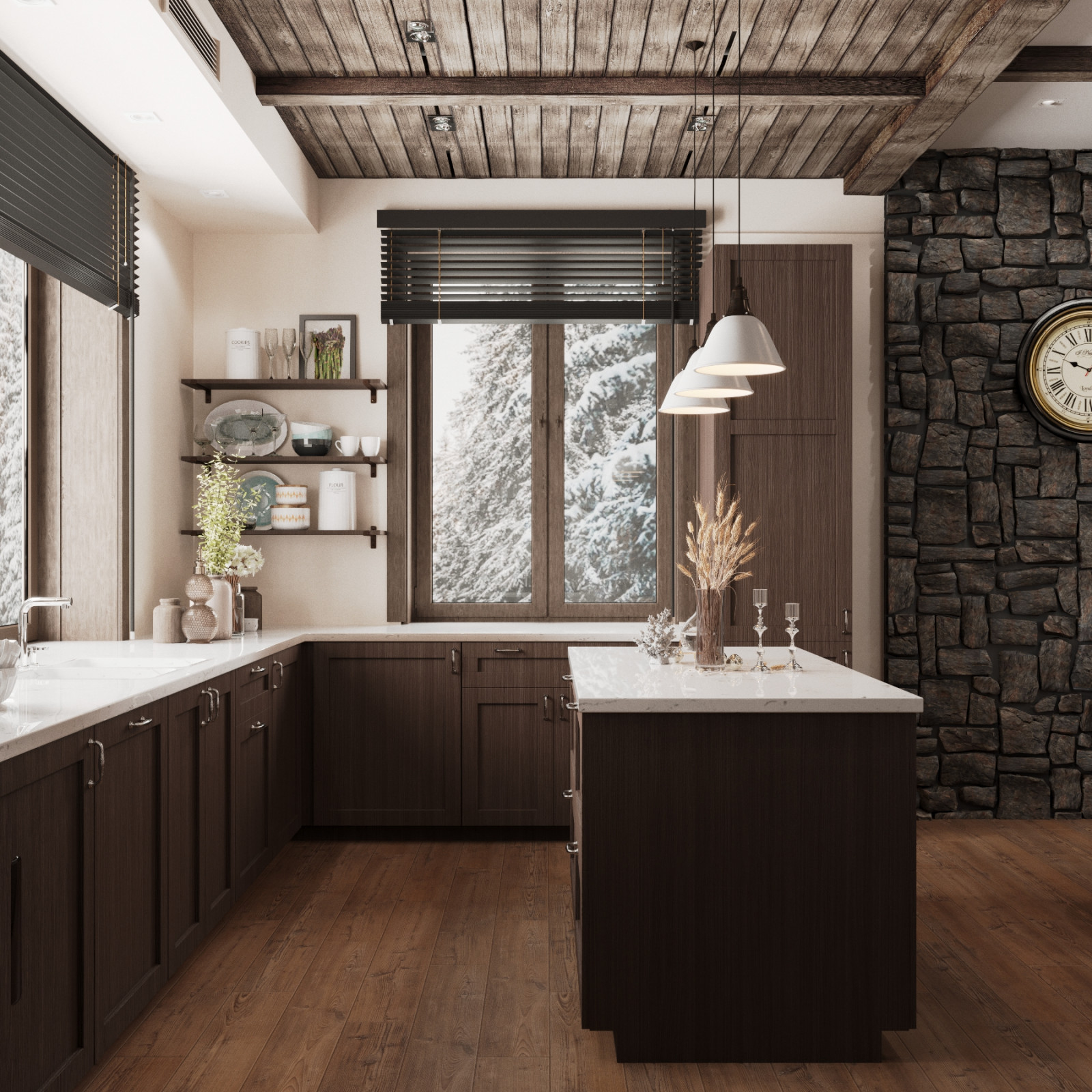 Дизайн интерьера гостиной на Луговой 41кв м