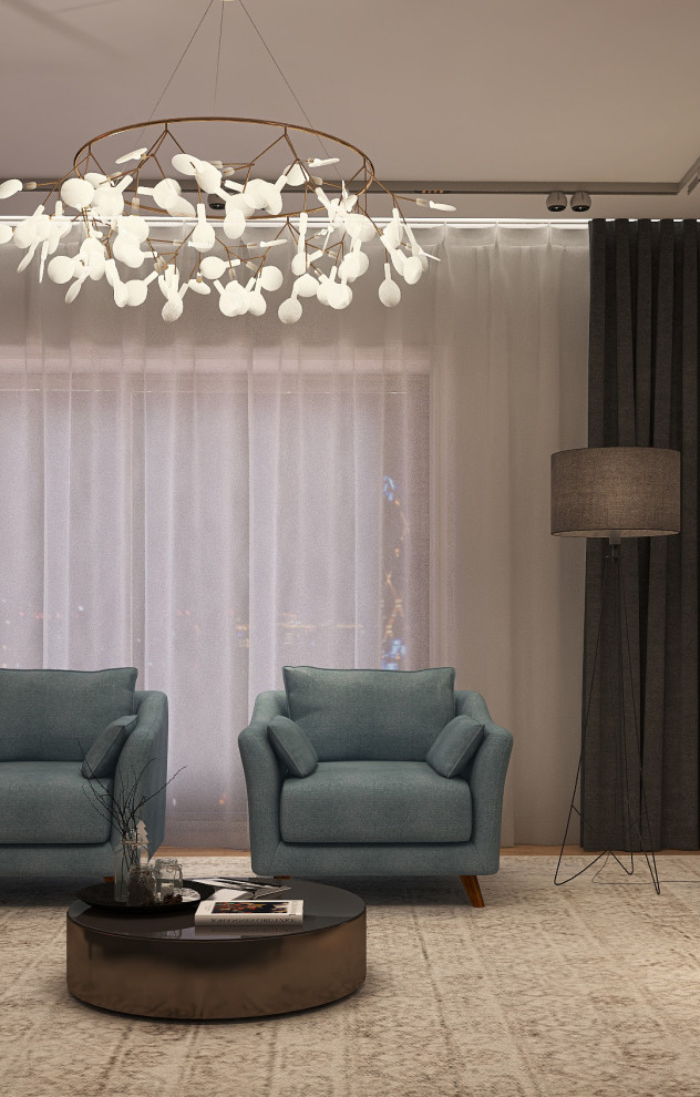 Кухня-гостиная в современном стиле