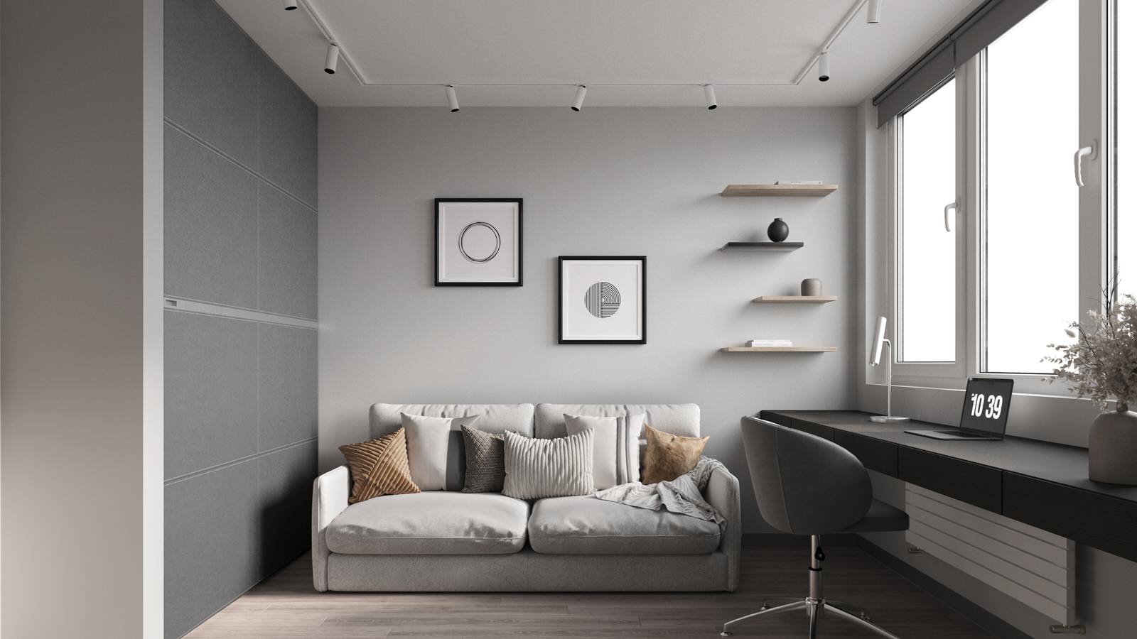 3-комнатная квартира в светлых оттенках