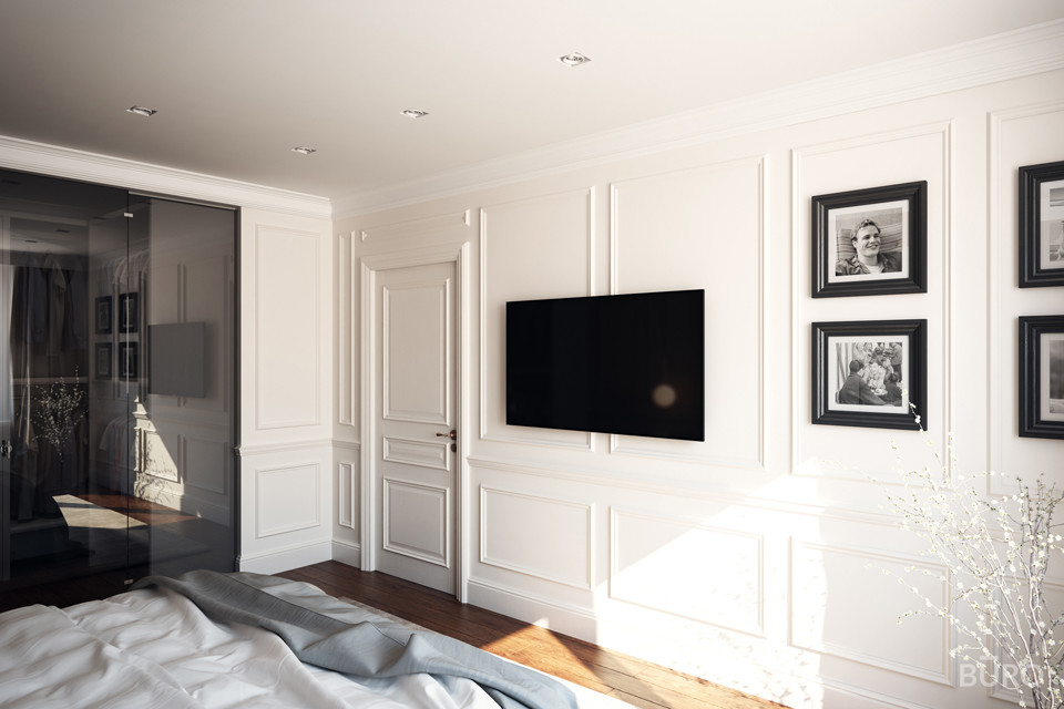 Строгий интерьер в стиле американская классика