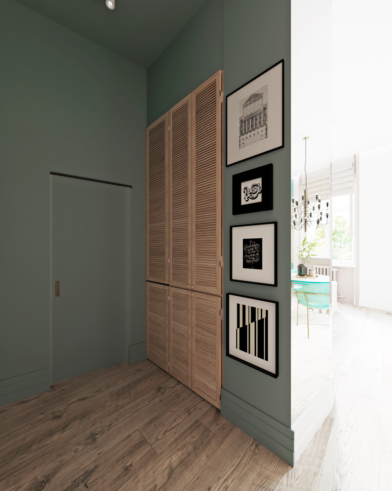 Квартира с потолками 3.4 м для молодой пары