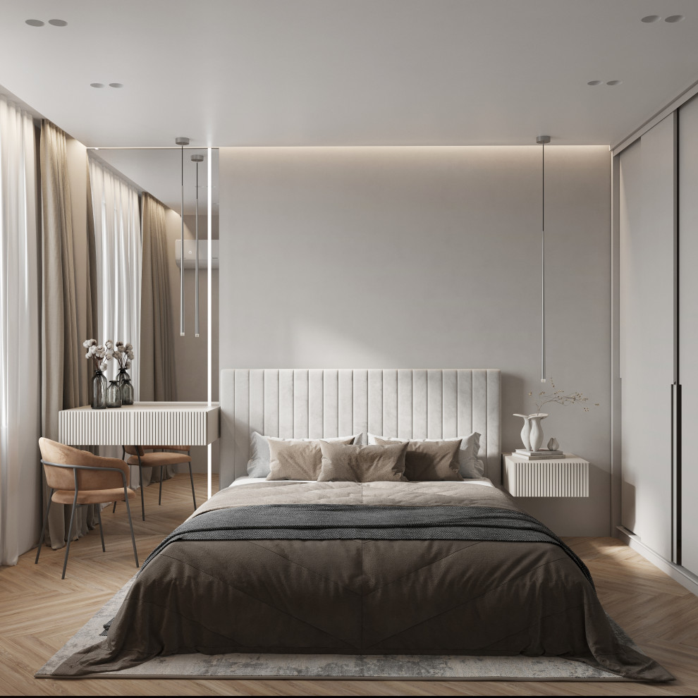 Современный интерьер квартиры 54 м² для молодой пары