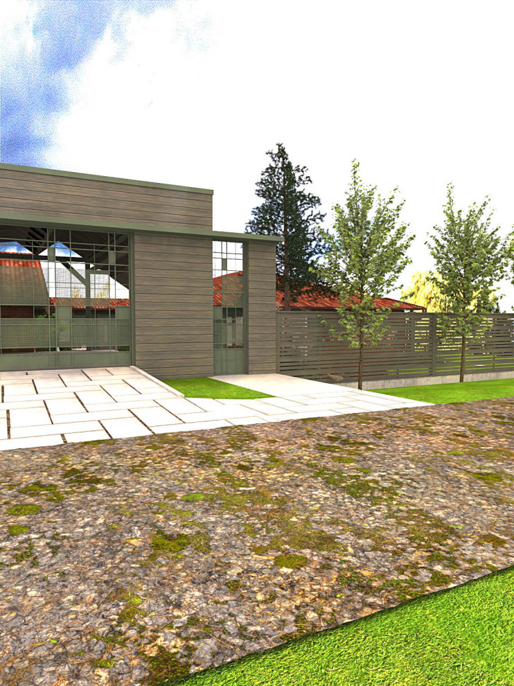 Внутренний двор коттеджа