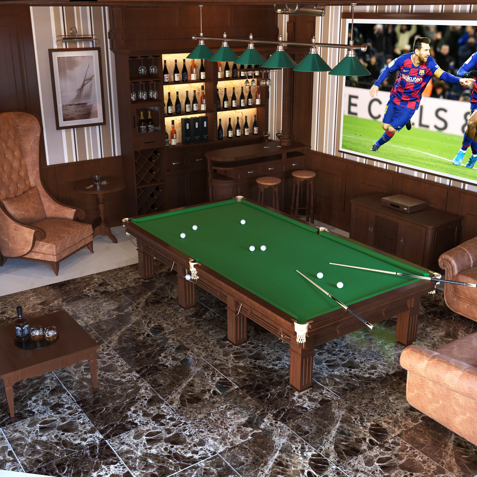 Мужская комната отдыха