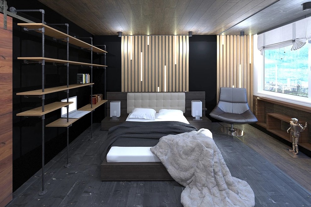 Обложка проекта: СПАЛЬНЯ МОСКОВСКОГО ХОЛОСТЯКА В СТИЛЕ ЭКО-ЛОФТ