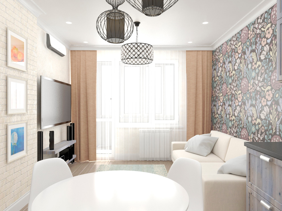 Квартира на Домашникова. Кухня-гостиная