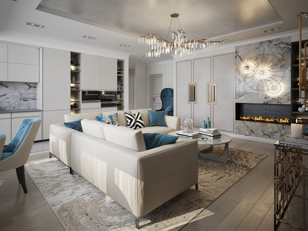 единое пространство кухни-гостиной