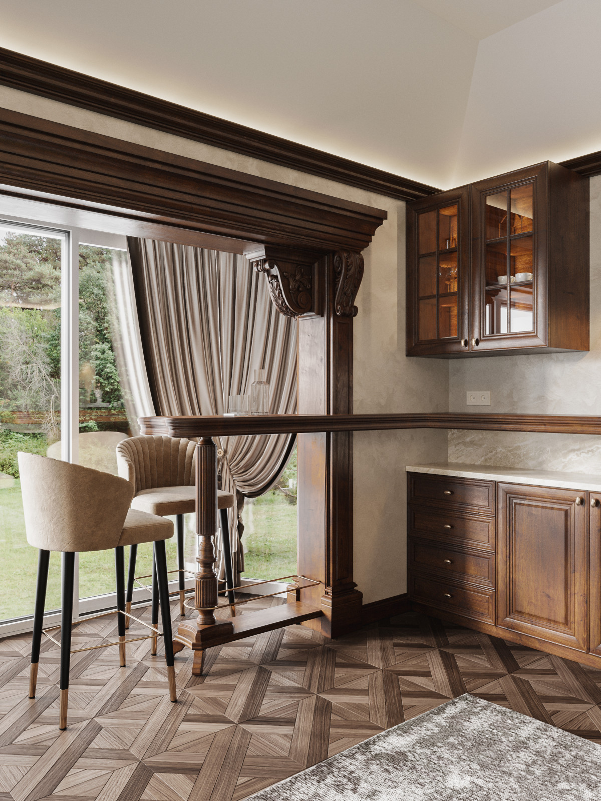 Дизайн бильярдной в частном доме