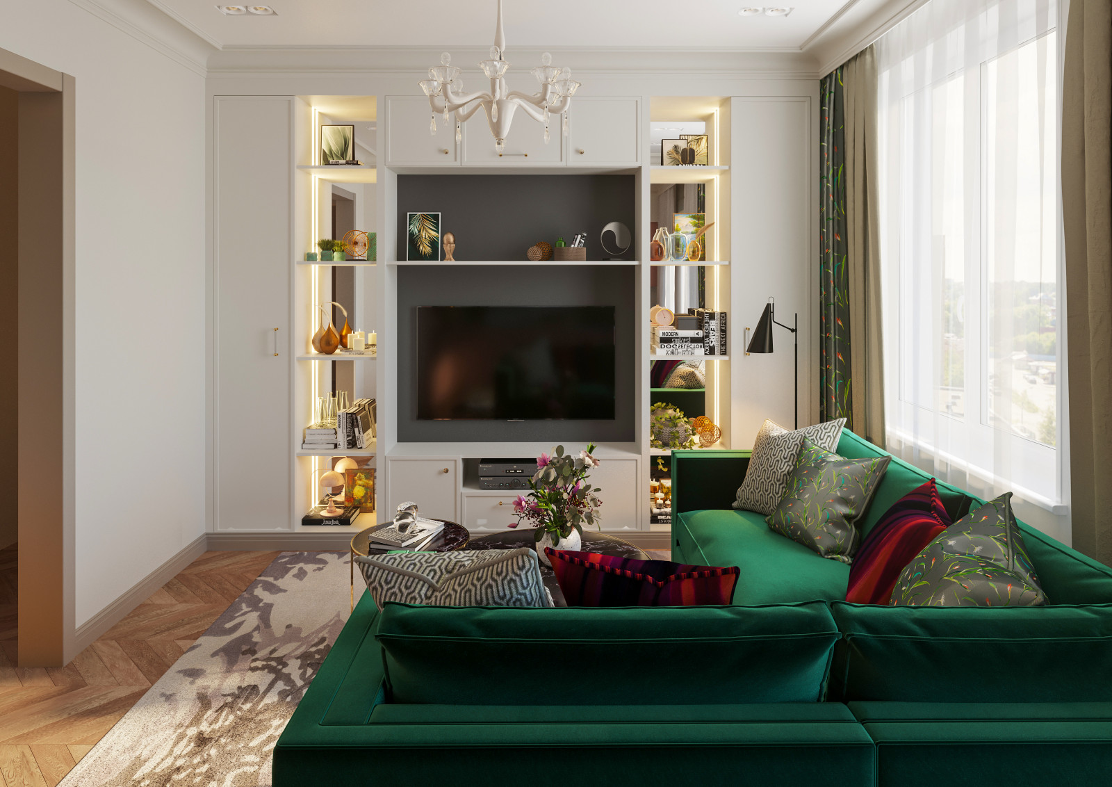 Дизайн четырёхкомнатной квартиры в ЖК Тушино-2018