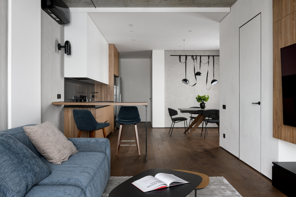 Брутальная трехкомнатная квартира 90 кв.м. с видом на реку