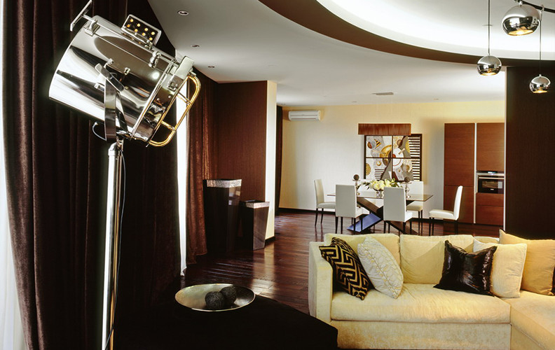 Минималистичный ар-деко в квартире на Воробьевых горах.