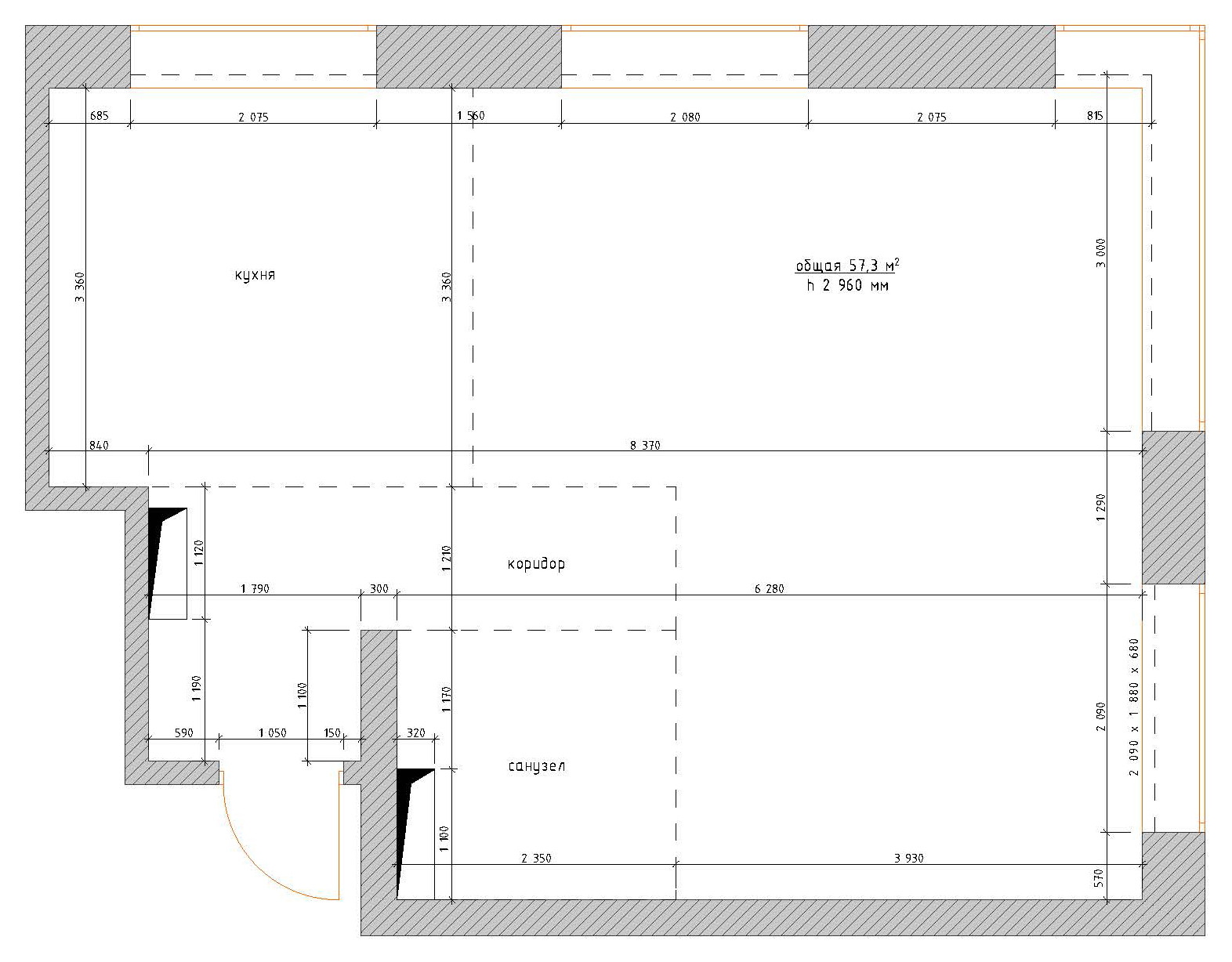 Обмерный план квартиры