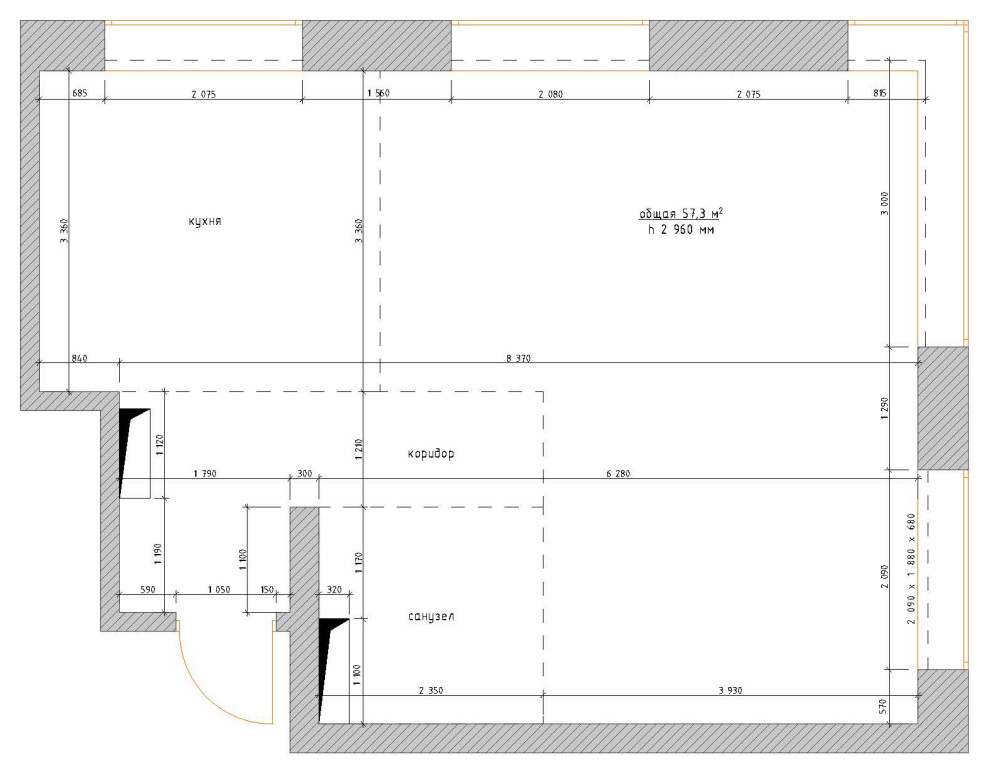 Обмерный план квартиры