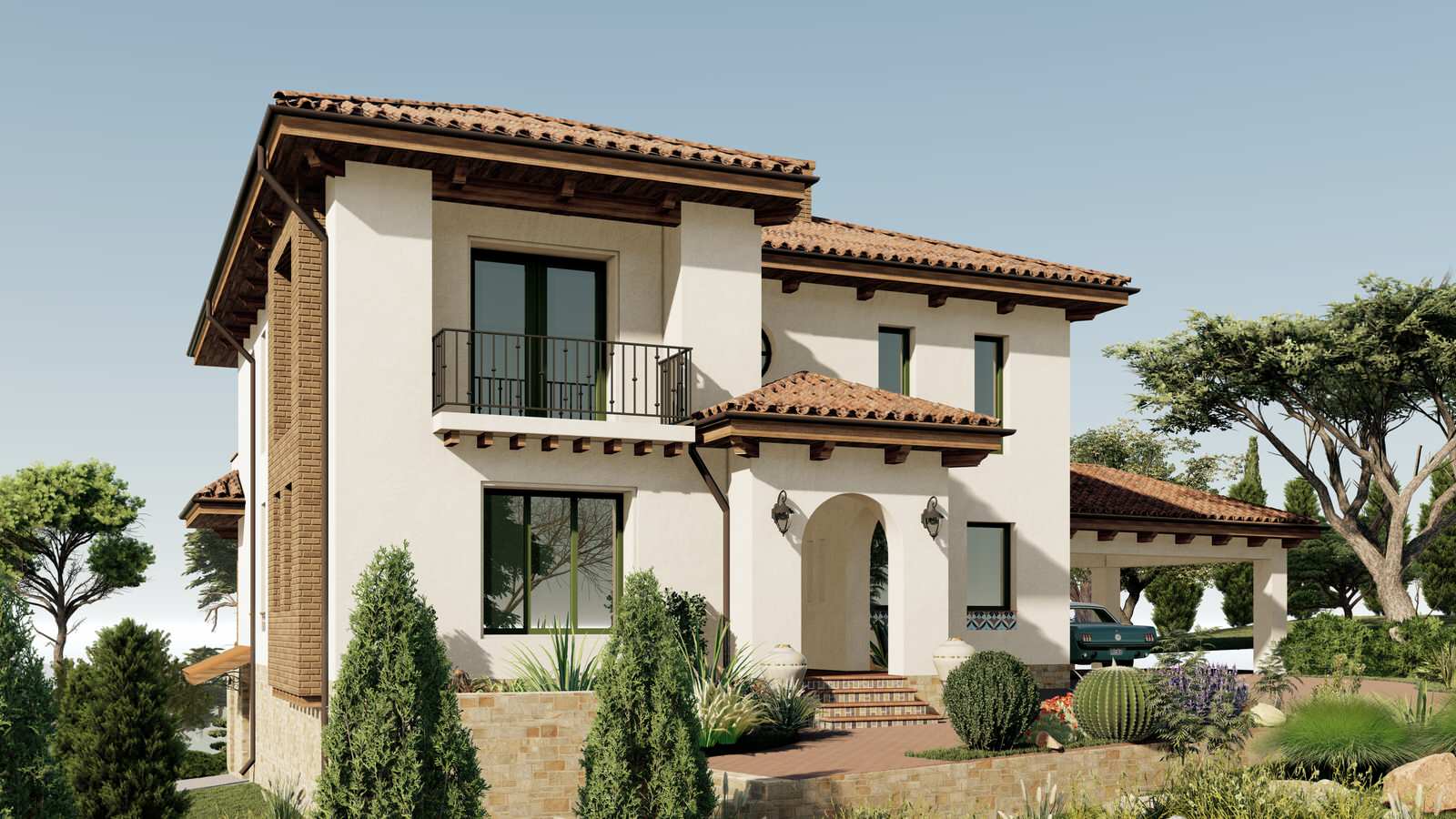 Villa Mediterra. Коттедж в средиземноморском стиле