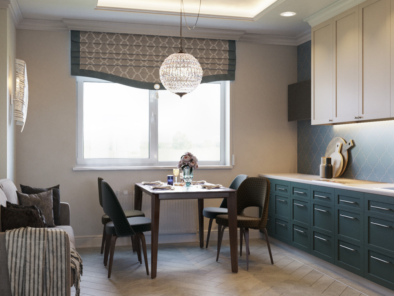 Легкий интерьер с элементами ар-деко