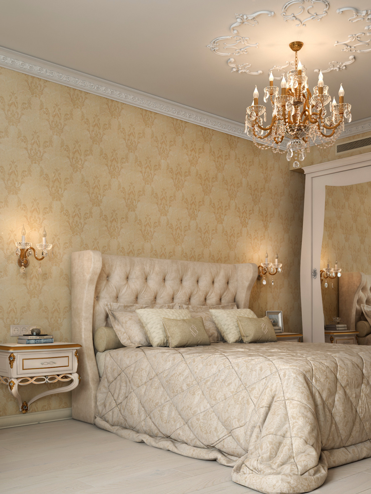 СПАЛЬНЯ В КЛАССИЧЕСКОМ СТИЛЕ