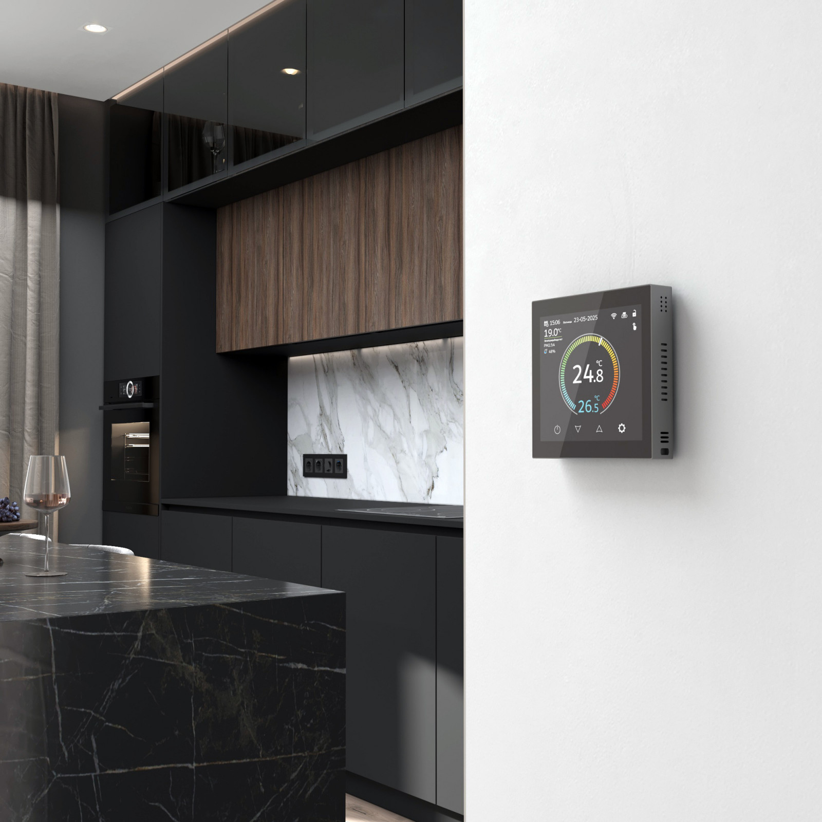 Обложка проекта: Новинка для умного дома — стильный терморегулятор Werkel с сенсорным экраном