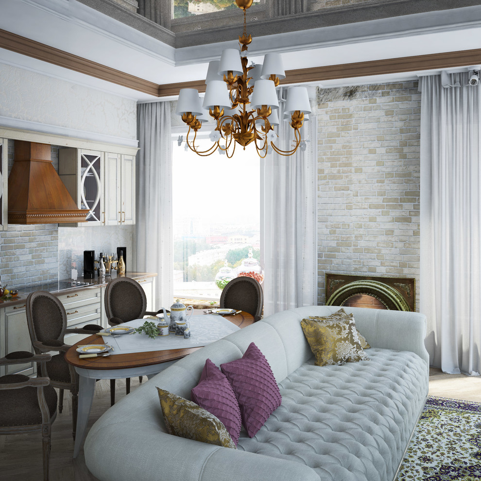 Шикарная кухня-гостиная