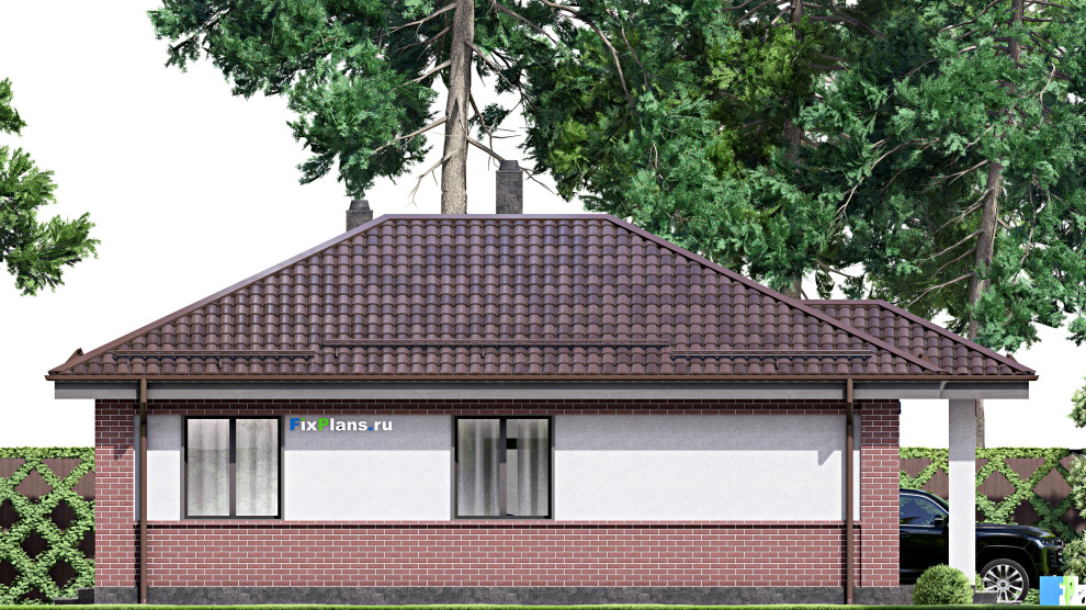 Проект одноэтажного дома 9х12м S74м2 F-16874