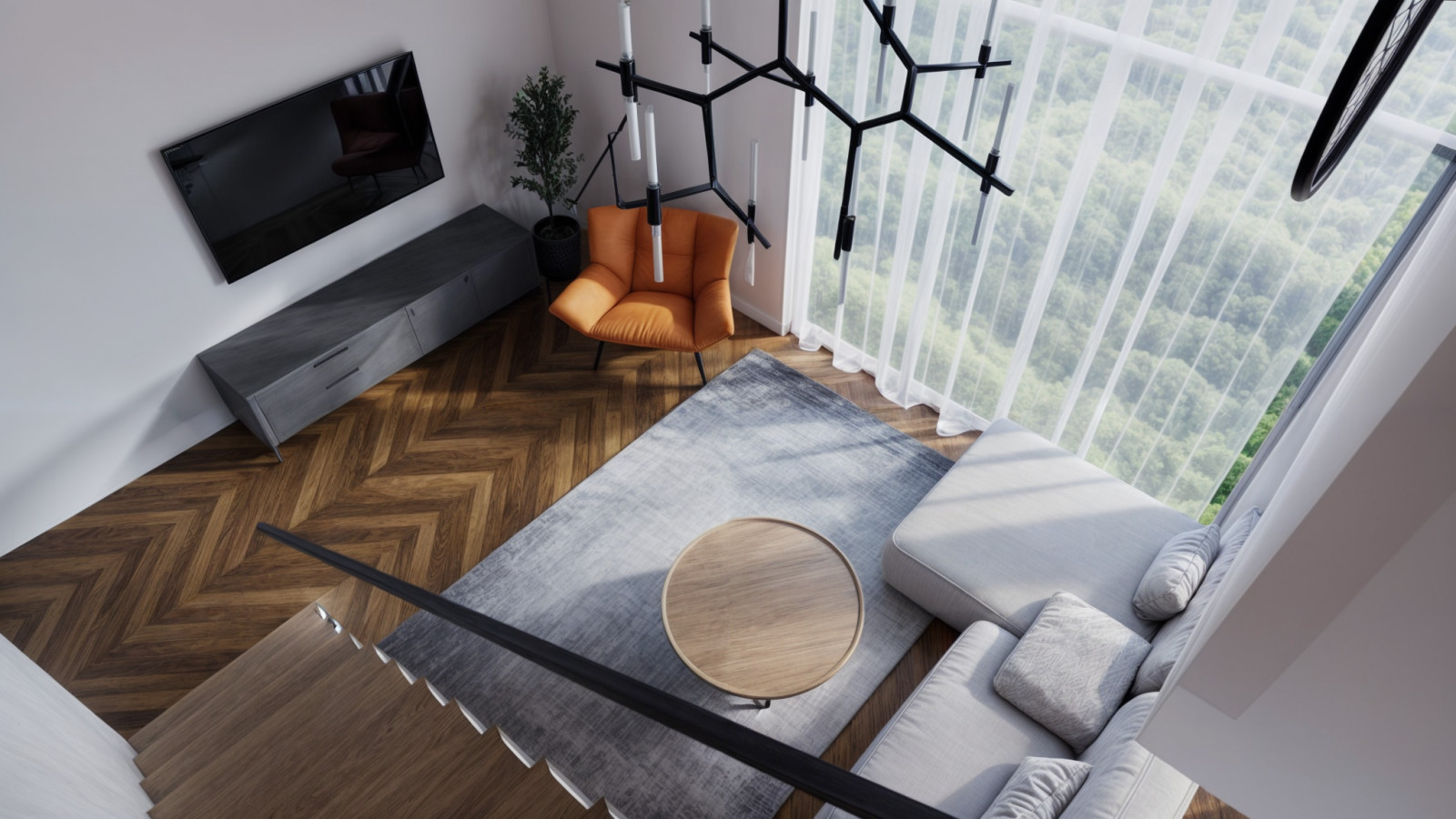 Проект 2-х уровневых апартаментов