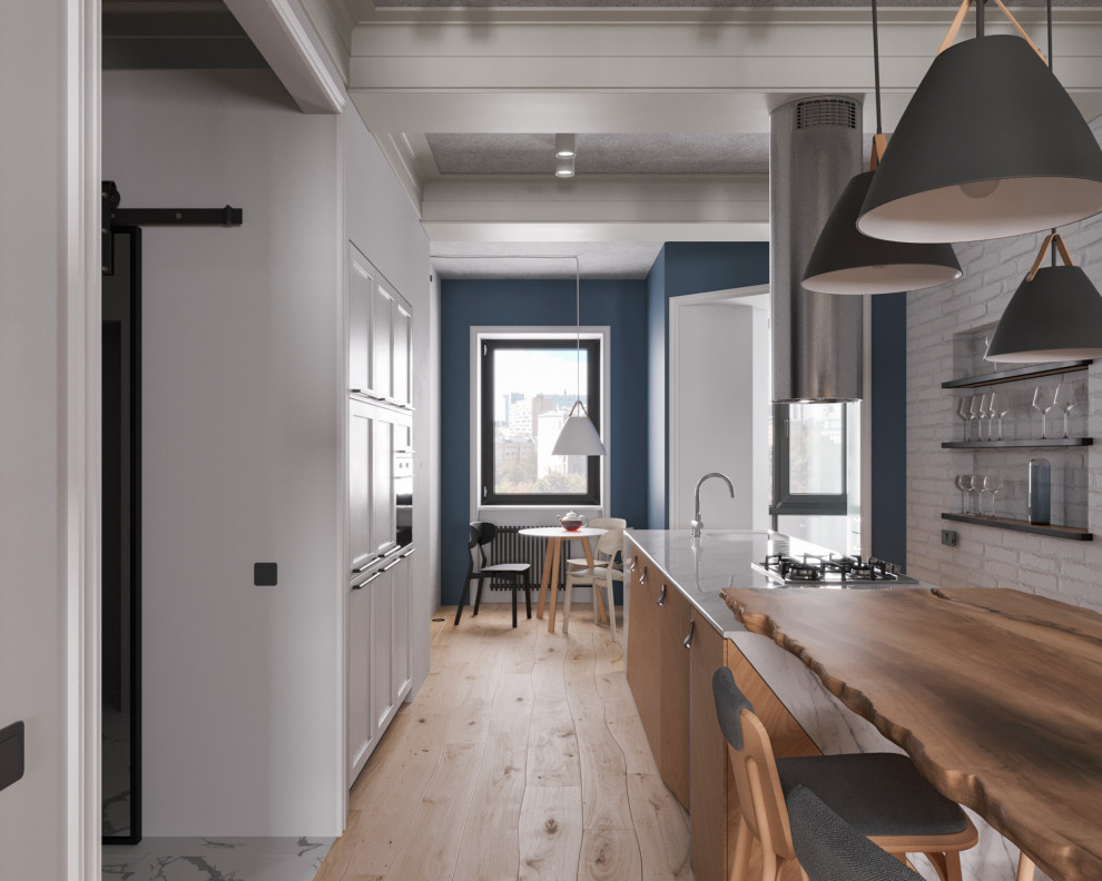 3d-визуализация "Эклектичный лофт" (оформление интерьера от Zeworkroom)