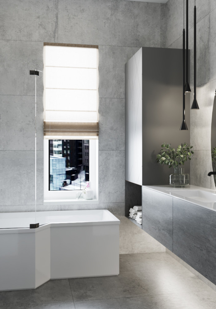 Проект ванной комнаты в ЖК Клевер Парк г.Екатеринбург