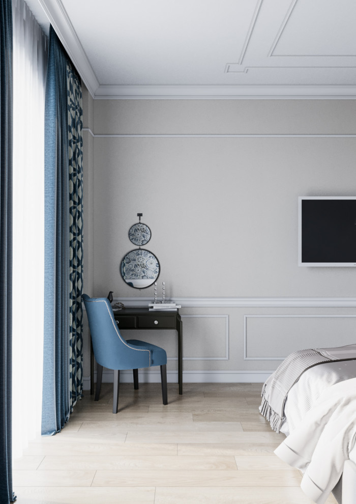 Дизайн квартиры неоклассике с элементами американской классики