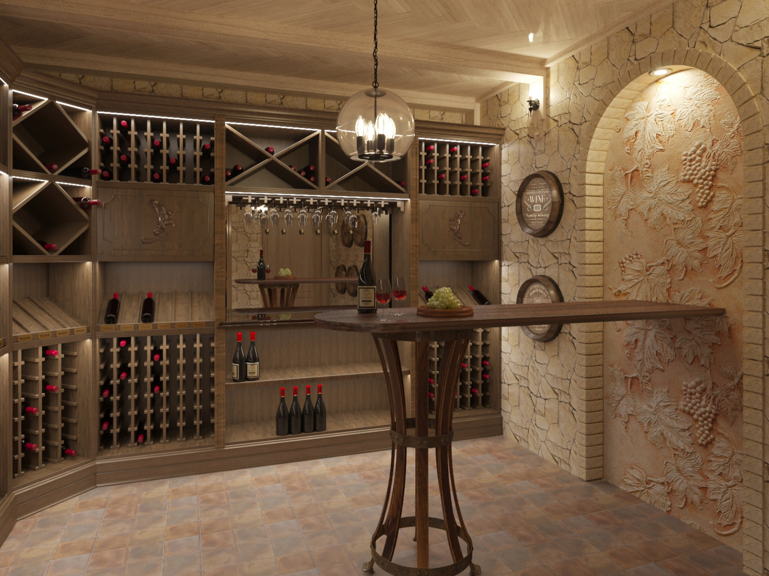 Обложка проекта: Винный погреб визуализация