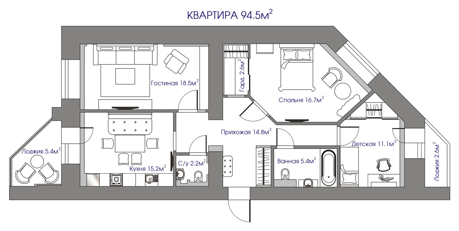Квартира в современной классике