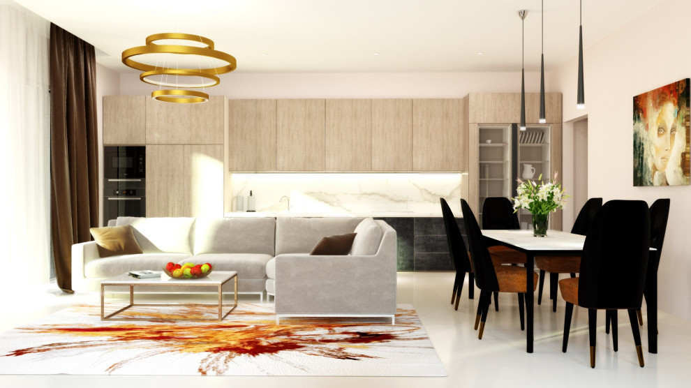 Обложка проекта: Квартира в стиле контемпорари