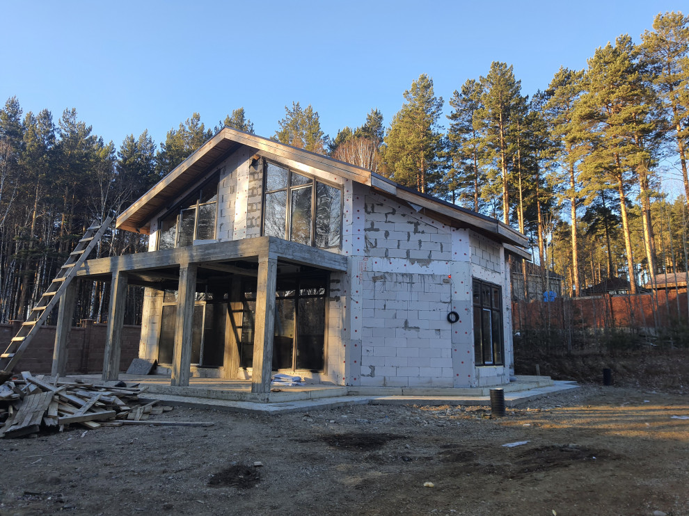 Обложка проекта: Двухэтажный дом из газобетона