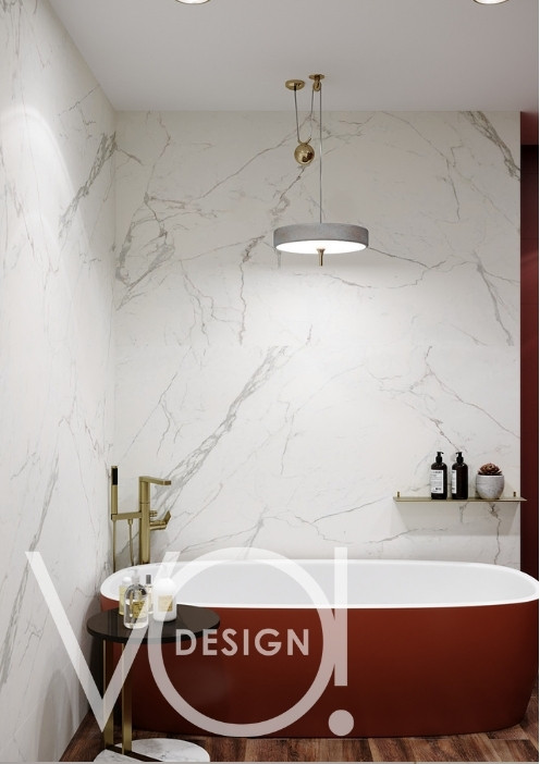 Кухня в современном стиле и гостевой санузел