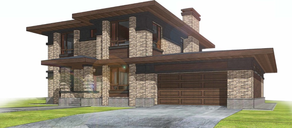 Обложка проекта: Дом в стиле Райт-парк