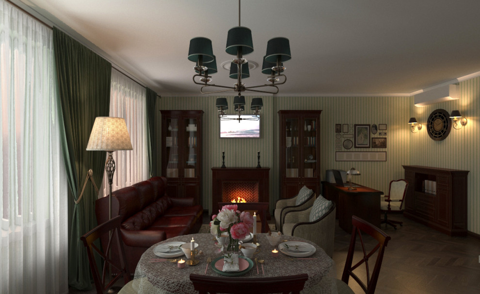 Английский стиль в современной квартире
