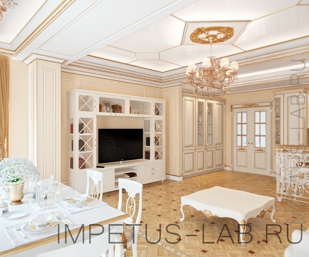 Проект квартиры в классическом стиле в центре Москвы