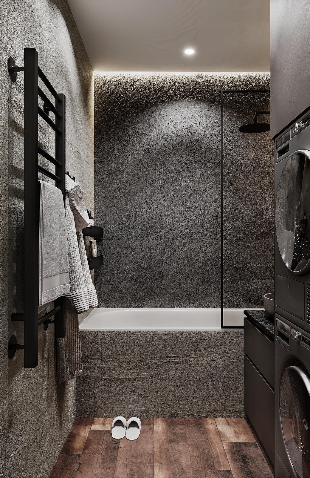 Дизайн интерьера квартиры в стиле джапанди с элементами бохо в ЖК "Квартал Che"