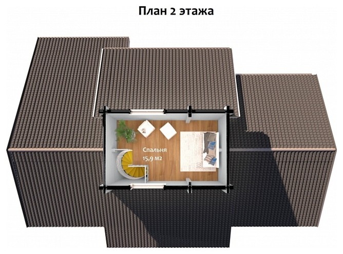 Современный дом из бревна БАЙКАЛ 176 м2