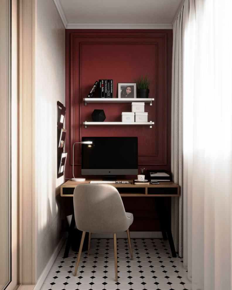 Gray-pink interior. Apartment in St. Petersburg in the neoclassical style