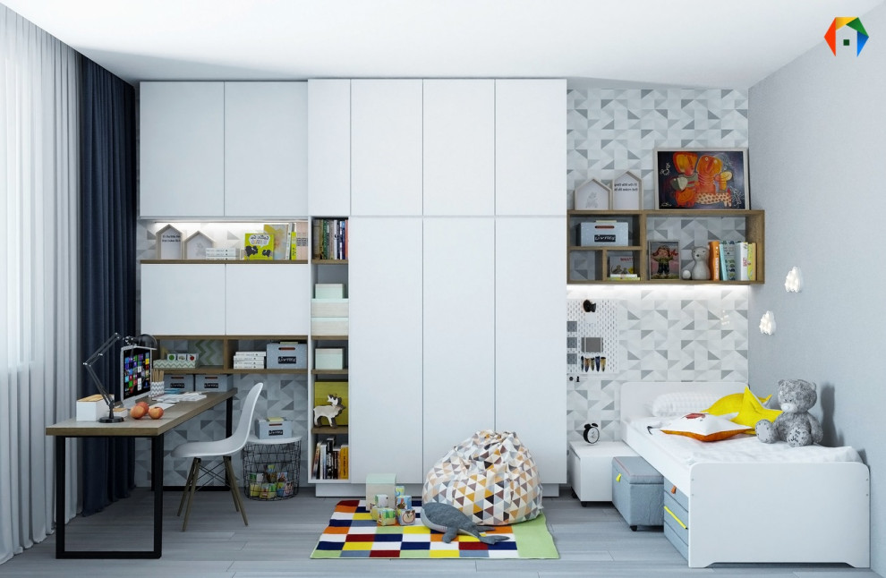 Волоколамское шоссе. Дизайн квартиры с объединенными кухней и гостиной