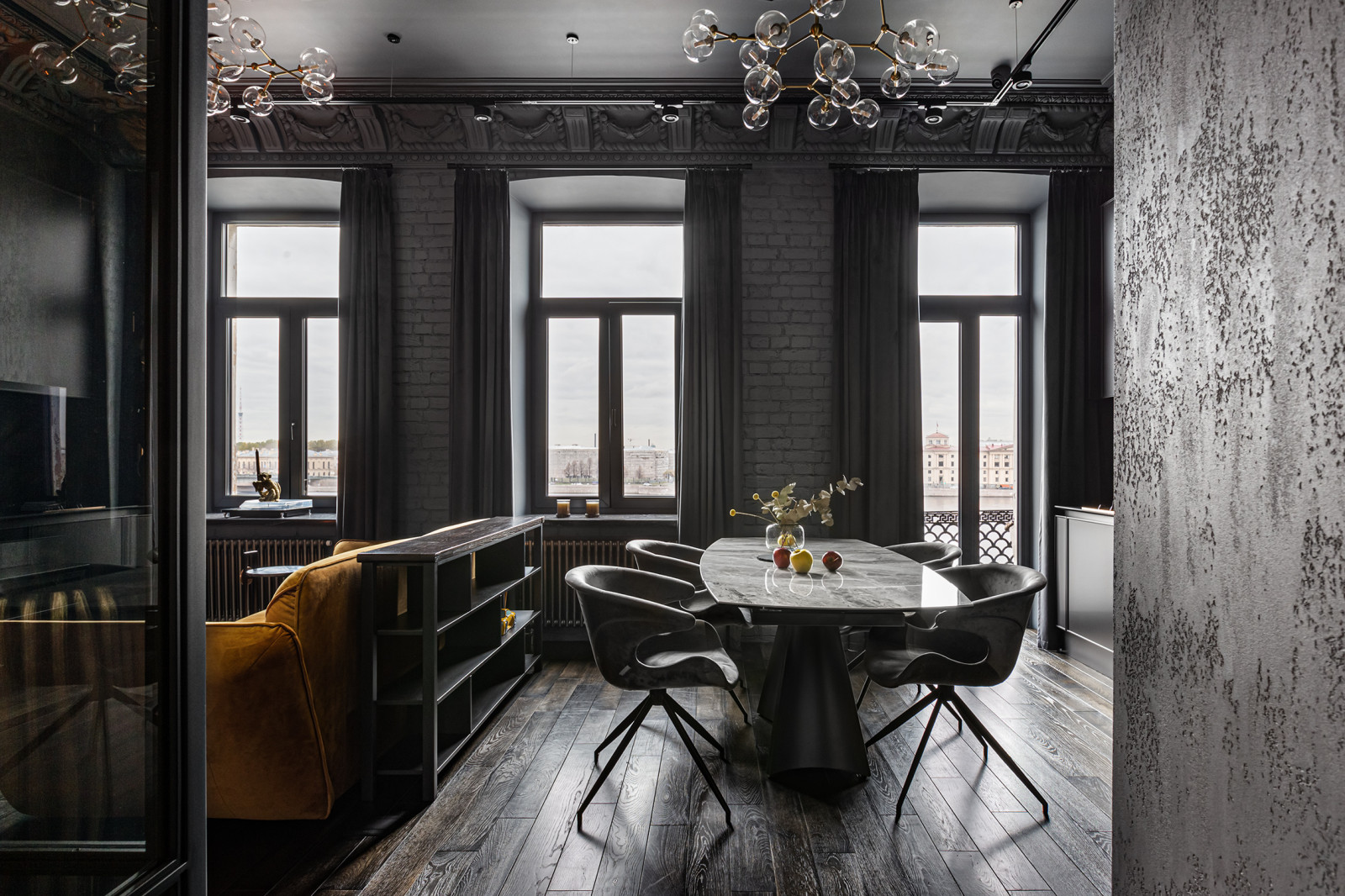 Черный интерьер 66 м.кв.