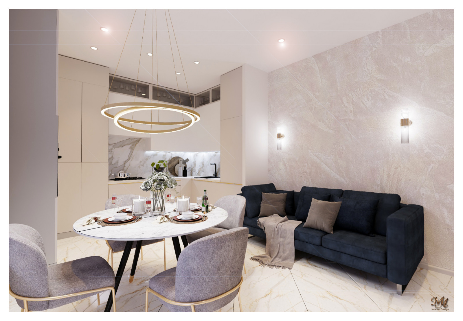 ПРОЕКТ КВАРТИРЫ В СТИЛЕ ГРЕЙЖ.